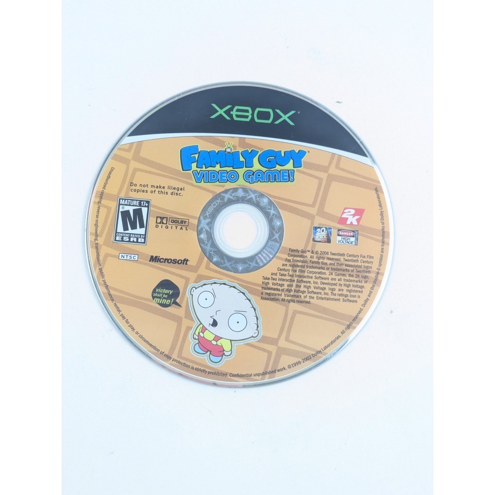 Family Guy (Microsoft Xbox, 2006) Disc Only